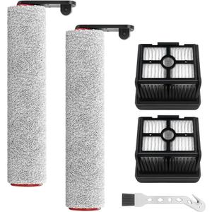 Replacement Brush Roller and HEPA Filter for Dreame H12 Pro, H12 Dual Cordless Wet and Dry Vacuum Cleaner Accessories, 2 Brushes + 2 HEPA Filters + 1 Cleaning Brush