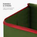 ZOBER Christmas Ornament Storage Box - Stores 64 3" Ornaments, With Dividers - Ornament Organizer Storage Box, Durable Christmas Containers Holder, Dual Zipper - Green