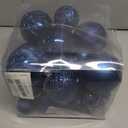 46 Pcs Navy Blue Christmas Ball Ornaments, Shatterproof Christmas Tree Ornaments Set with Velvet Christmas Bows Decor, Vintage Xmas Decorations with Hanging Hooks in 3 Sizes(Small Medium Large)