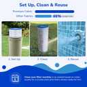 Fil-fresh CC150 Pool Filter Cartridges Compatible with Pentair Clean & Clear 150, Replacement for Pleatco PAP150, Pentair R173216, Unicel C-9415, 150 sq.ft