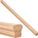 CroBlissful 1 Pack 4 ft 6010 Three Piece Red Oak Arc Wood Handrail