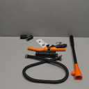 Electric Fuel Transfer Pump, 3GPM Portable Fluid Transfer Siphon Pump with Oil Pipeline, Battery Gas Pumps with Adjustable Flow Control Nozzle for Car/RV (Orange)