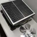 30W Solar Attic Vent Fan 2000CFM High Airflow Brushless DC Motor 60,000Hrs Lifespan with 12inch Blade Alloy Fan, Weatherproof Roof Vent for Home, Garage, Greenhouse, No Remote