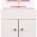 Cottage Garden Ballerina White 11.4 x 9.4 MDF Wood and Velvet Musical Jewelry Box Plays Tune Swan Lake