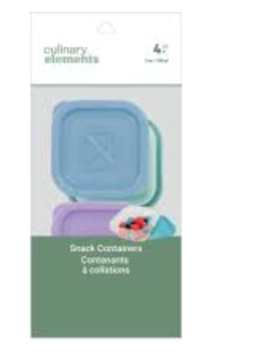 Culinary Elements Snack Containers 4ct. 2 Packs