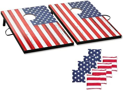 Cornhole Board Set Cornhole Games for Adults Portable Choose Regulation or Tailgate Size