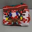 Giggling Getup Ugly Christmas Sweater for Women, LED Light Up Christmas Reindeer Ugly Sweater, Holiday Pullover for Women Red,  Size Small