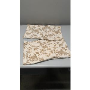 100% Cotton French Pastoral Lumbar Throw Pillow Covers Set of 2, 12x20 Inch Brown Farmhouse Decorative Cushion Covers for Sofa Bed Living Room Home Decor