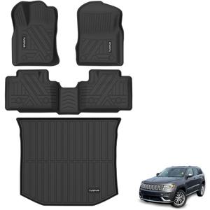 for Jeep Grand Cherokee Floor Mats 2016-2021 & 2022 WK (5-Seater) - All-Weather Waterproof Car Floor Mats & Cargo Liner, (NOT for GC Limited, WL74 or L 3-Row)