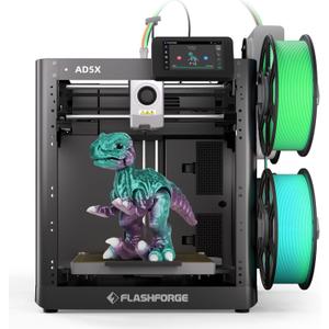 FLASHFORGE AD5X Multi-Material 3D Printer 4-Color Printing, 600mm/s Speed 1-Click Print with DIY IFS Creations, Full-Auto Calibration & Filament Backup, AD5X- Multi-Color Productivity Booster
