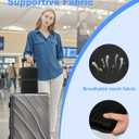 FASTMOMENT Airplane Seat Cushion Portable Travel Cushion for Comfort Foldable Stadium Pad with Breathable Fabric Seat Pad Perfect for Long Flights, Office, Bleacher, Camping