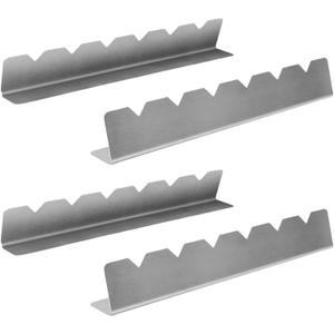 4Pcs/Set Skewer Holder -slip Stainless Steel Heavy Duty Long BBQ Tools Food Grade Barbecue Grilling Shish Kabob Rack Outdoor 12 In