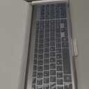 Wireless Keyboard and Mouse Ultra Slim Combo, TopMate 2.4G Silent Compact USB 2400DPI Mouse and Scissor Switch Keyboard Set with Cover, Batteries Included, for PC/Laptop/Windows/Mac - Gray Black