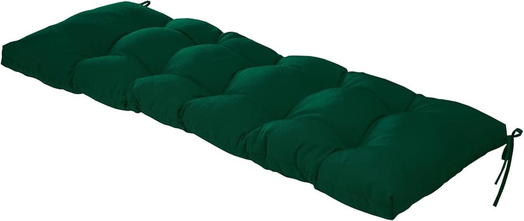 QILLOWAY Outdoor Bench Cushion - 51x18x4 Inch Waterproof Patio Bench Cushion, Durable Bench Cushions for Outdoor Furniture, Replacement Outdoor Bench Cushions for Garden, Deck,Mallard, Forest Green