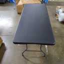 FDW Folding Half Portable Foldable Table for Parties Backyard Events  
(Black, 6 FT)