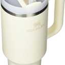 STANLEY Quencher H2.0 Tumbler with Handle and Straw 40 oz | Flowstate 3-Position Lid | Cup Holder Compatible for Travel | Insulated Stainless Steel Cup | BPA-Free | Cream 2.0