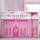 Delta Children Juego de cortinas para cama tipo loft para cama individual, princesa Disney