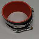 ID 5 Inch(127mm) High Temperature 4-Ply Reinforced Straight Silicone Hose Performance Coupler with 2Pcs T-Bolt Clamps Suitable High Level Turbo Pipe Connecting