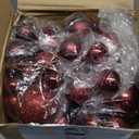 Yuxung 2 Pcs Christmas Ball Garland 6 ft Ball Ornaments Christmas Bulb Garland Xmas Tree Bauble Decorations for Party Supplies Indoor Outdoor Home Office Decoration Accessories(Burgundy)