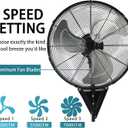 AZOUTDOOR 2 Pack 20 Inch Wall Mount Fans, Oscillating Fan with 3 Speed Settings, High Velocity Fans with Adjustable Tilt for Commercial, Industrial, Warehouse, Workshop, Garage