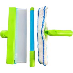 Blade Window Cleaning Squeegee Kit, Professional Silicone Squeegee Window Cleaning Kit, 3 in 1 Recyclable Win-dow Sque-egee Kit for Shower Glass Mirror Door Car (Blue)