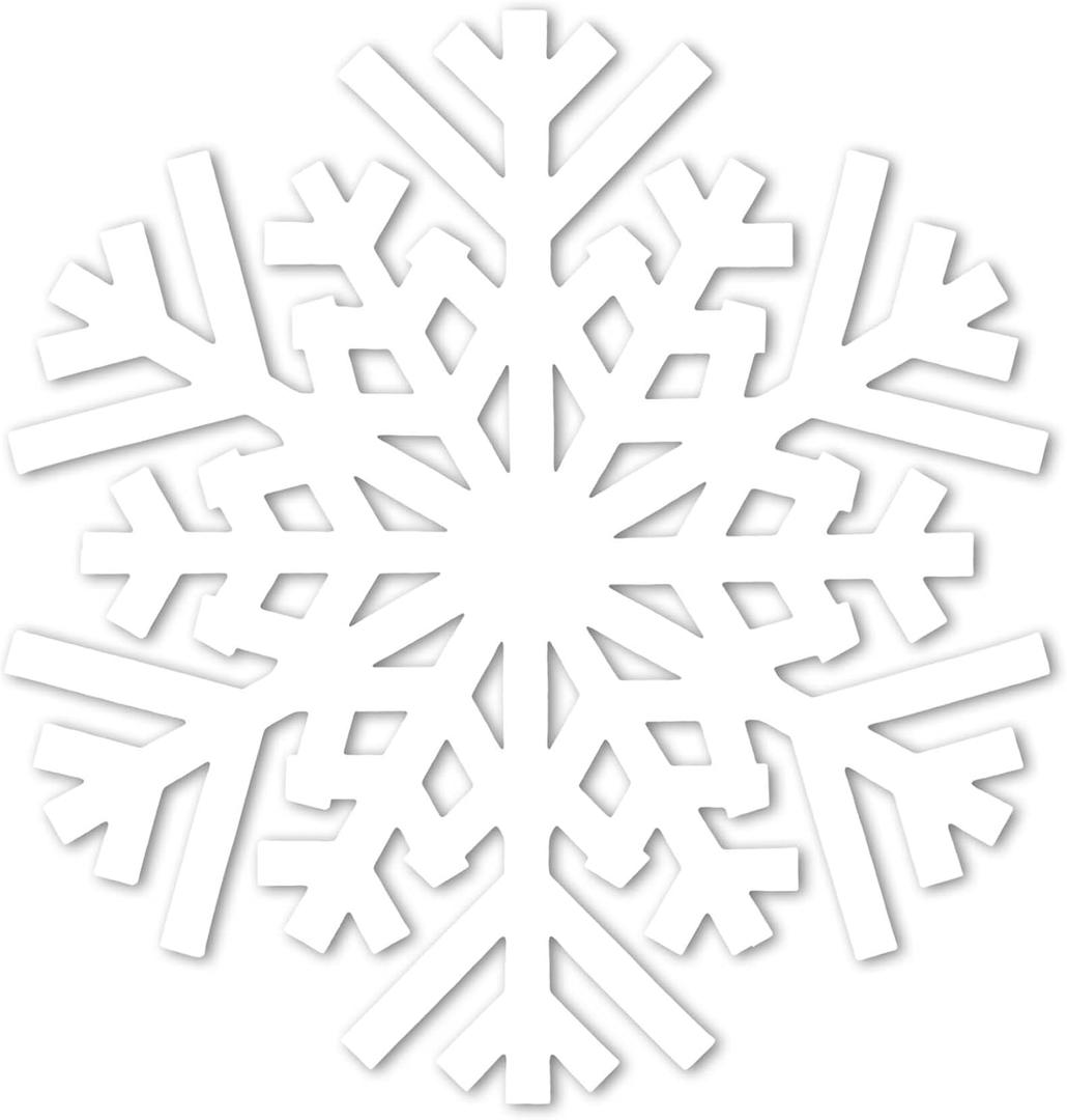 50Pcs Christmas Snowflake Placemats Winter Xmas Snowflakes Disposable Paper Table Mats 13 Inch White Hollow Out Paper Cutouts for Frozen Wonderland Holiday Party Supplies