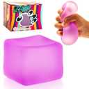 MUYMUT Sensory Stress Cube – High-Density Gel Filled Squishy Toy with Matte Texture for Kids & Adults, Stress and Anxiety Relief Fidget, Autism-Supportive, 1-Pack in Purple