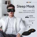 MLVOC Neck Pillow for Traveling, Upgraded 100% Pure Memory Foam Travel Neck Pillow for Airplane Flight Sleep, Breathable & Machine Washable Cover, Travel Kit with 3D Eye Mask, Earplugs & Bag, Black