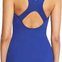 baleaf Women's Racerback Athletic One Piece Modest Bathing Suit (Blue, S)