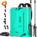 Battery Powered Backpack Sprayer 4 Gallon, 21V 2.6Ah Electric Pump Sprayer with 6 Nozzles, Telescopic Wand for Garden Weed Lawn Yard Clean