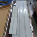 Lyngins 8x6 FT Outdoor Storage Shed, Metal Tool Shed with Lockable Doors & Peaked Roof, Garden Shed with Vented Design for Backyard Garden Patio Lawn, White+Coffee