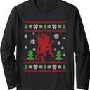 Ugly Christmas Style Gothic Krampus Design for a Krampus fan Long Sleeve T-Shirt (X-Large)