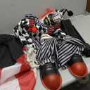 Haunted Hill Farm Squatting Clown Dog Halloween Animatronic with Movement, Sounds, and Light-Up Eyes for Scary Indoor or Covered Outdoor Halloween Decorations, Creepy Halloween Props for Haunted House (30" Crouching Clown)