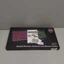 Wireless Keyboard and Mouse Combo, RGB Backlit, Rechargeable & Light Up Letters, Full-Size, Soft Typing, Sleep Mode, 2.4GHz Quiet Keyboard Set for Mac, Windows, Laptop, PC, Trueque (Black)