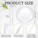 Hushee 400 Pcs Clear Plastic Dessert Plates 6'' with Forks 7'' for Cake Appetizer, 200 Small Disposable Plates and 200 Plastic Forks, Serve 200 Guests for Wedding Birthday Party Bulk
