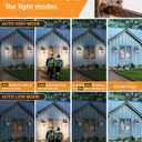 Motion Sensor Outdoor Wall Light Nautical Outside Wall Sconce Dusk to Dawn Exterior Light Fixtures Wall Mount Retro Motion Activated Outdoor Porch Wall Lantern with Oil Rubbed Bronze IP65, 13.39"H*8.27"W*10.34"E
