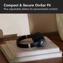 Beats Solo 4 - Wireless On-Ear Bluetooth Headphones, Up to 50-Hour Battery Life, Ultra-Lightweight Comfort, Powerful and Balanced Sound, Apple & Android Compatible - Black & Gold