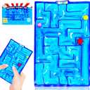 Sensory Maze Fidget, Sensory Toys Fidget Gel Filled Squishy Toy for Kids Adults Autism Stress Anxiety Relief Toys with Filled Goo for Calming Valentines Day Gifts for Him Her (Blue)