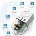 2 x 2 Pack European Travel Plug Adapter with USB C, CHUAFIUR International Power Adapter for Italy Spain France Germany, American to European Travel Must Haves - to Most Europe EU (Type C)