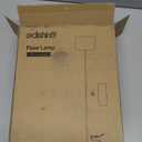 EDISHINE Floor Lamp with 2 Shades, Adjustable Brightness & Color Temperature, Remote Control, Dimmable Modern Standing Lamp for Living Room, Bedroom (Black)