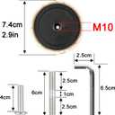 7.4cm 2.91in Diameter Cat Tree Scratching Post Replacement Sisal Pole Parts for Cat Tower (M10, 19.69in/50cm)