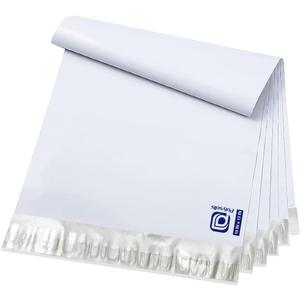 POLYSELLS 100 pcs 10x13 Inches White x Silver Poly Mailers Shipping Envelopes, Strong Adhesive Sealing, Waterproof, and Tear-resistant Postal Mailing Bags for Clothing, Books, and Accessories
