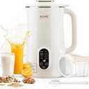JILEAO 10 in 1 Almond Milk Maker & Nut Milk Maker Machine, 35oz Automatic Soy, Oat, Coconut Milk, Juice & Porridge Maker with 8 Blades, Delay Start, Keep Warm, Boil Water, Self-Cleaning, Cream