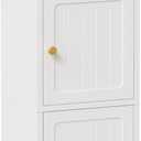 BEWISHOME Small Bathroom Cabinet, Bathroom Storage Cabinet with Adjustable Shelves & 2 Doors, Narrow Toilet Paper Cabinets, 7.9" D x 9.8" W x 31.5" H, for Small Spaces, White YYG13W