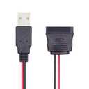 xiwai Single USB 2.0 to SATA Converter Adapter Cord 15Pin DC 5V Power Supply Hard Drive Cable for 2.5 inch SATA HDD SSD Disk Driver, 1FT