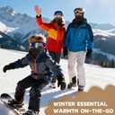 GXCROR Winter Neck Warmer, Reversible Fleece Gaiter Scarf, Windproof Face Mask for Men & Women (Khaki (Child))