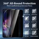 [4 Pack] 2 Pack Privacy Screen Protector for Motorola Moto G stylus 5G 2024 with 2 Pack Camera Lens Protector, 9H Hardness, Anti Spy Anti Peeping, Easy Installation