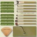 9 pcs Makeup Brush set, Suitable for Travel or Business Trips, Takes up Almost No Space, Includes Packaging Box to Avoid Dirtying the Bag (Green)