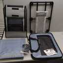 Extra Large Double Pet Carrier with Wheels for Small Dogs and All-Breed Cats, Cat Rolling Carrier for 2 Cats, Support up to 40 Lbs, Grey