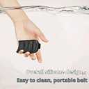 3 x Weight Lifting Grips for Men Women, Rubber Gym Grips Pads for Palm Protection, Anti-Slip Hand Palm Protection Wrist Wraps, Fingerless Workout Gloves for Men, Exercise Support Accessories (Black)